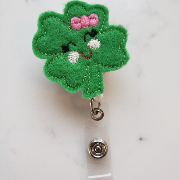 St Patrick's Day Badge Reels - Teacher Badge Reel - Retractable ID Badge Clips - Picture 3 of 5
